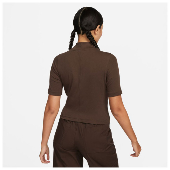 Nike Γυναικεία κοντομάνικη μπλούζα Sportswear Essentials Rib Mock